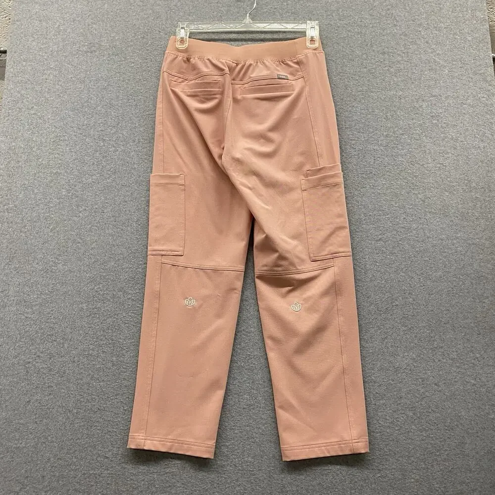 FIGS Axim Cargo Scrub Pants Mens Small Short PO 5751 Pink Sand Medical Nurse NWT